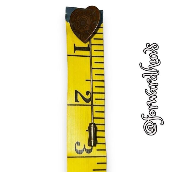 Hand Crafted Vintage Copper Heart Hatpin - Picture 6 of 8